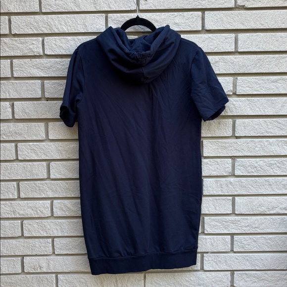 Simons Twik Organic Cotton Short Sleeve Sweatshirt Dress Navy Blue Sz M - Picture 6 of 7